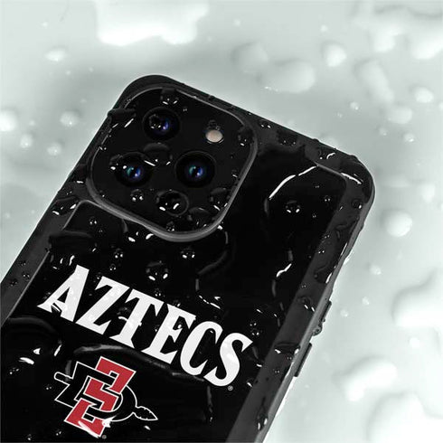 San Diego State University Aztecs Black iPhone 15 Pro Waterproof Case